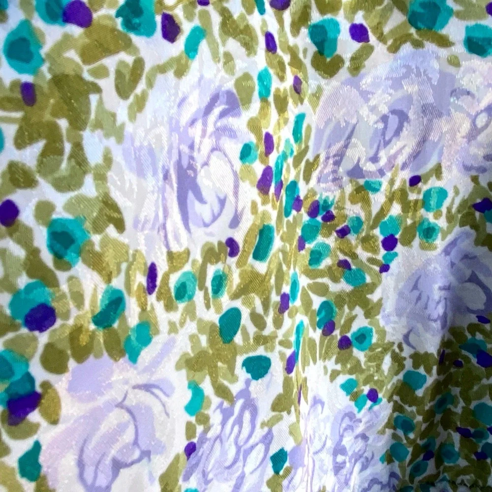 Vintage floral micropleated midi dress - Picture 13 of 15